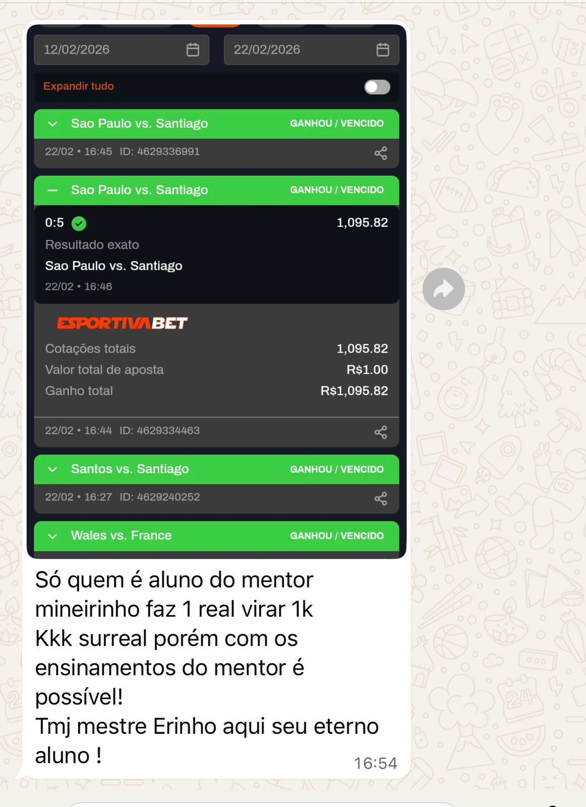 Depoimento de membro